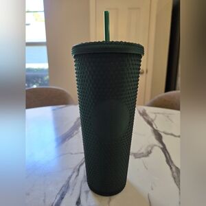 CLEARANCE Starbucks Forest Green Soft Touch Matte Studded 2022 Tumbler W Straw